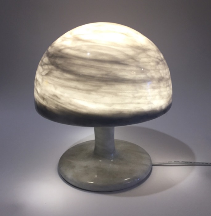 italy antique marble(대리석) mushroom desk lamp.