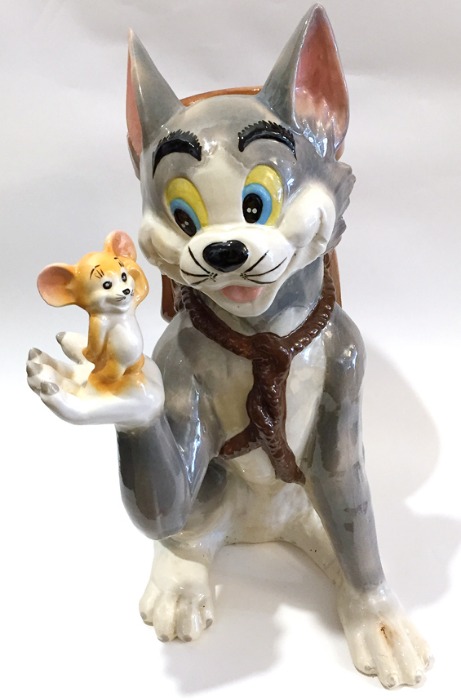italy antique Tom &amp; Jerry ceramic(도자기) 우산꽂이.