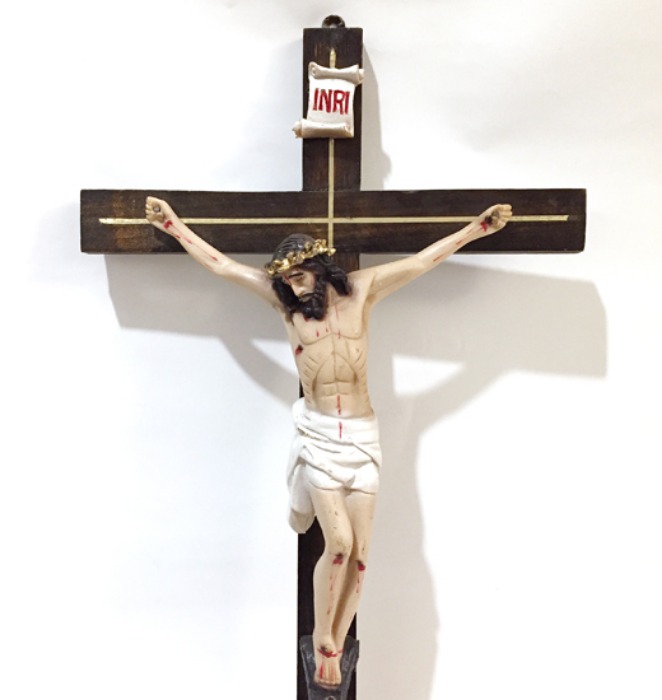 Antique jesus christ cross wood 십자가.