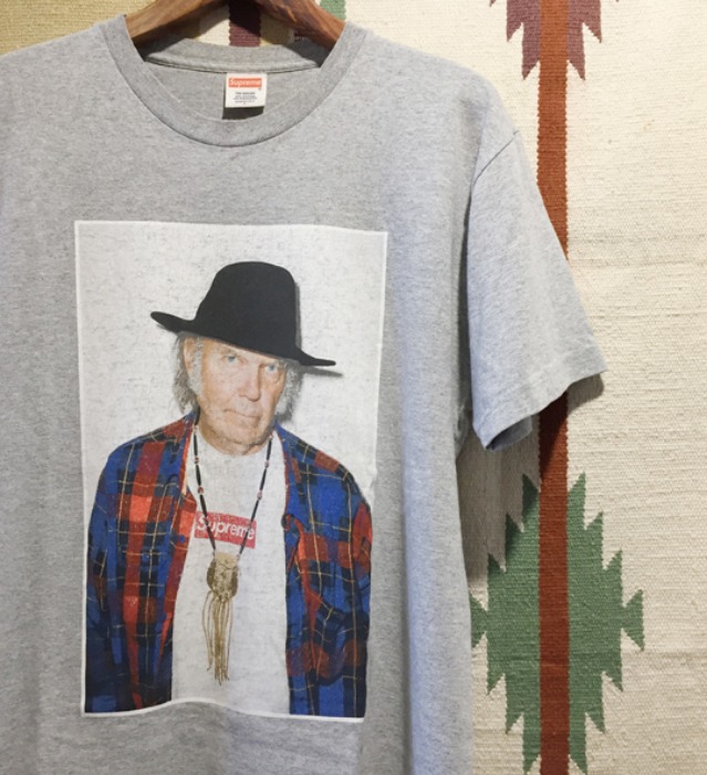 SUPREME “Neil Young” t-shirt.