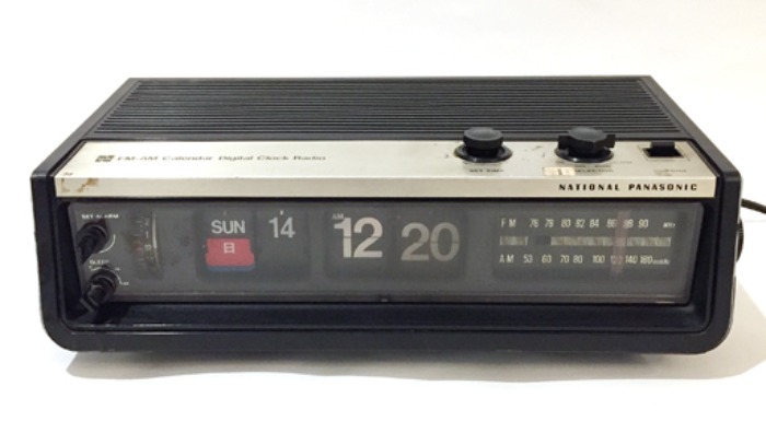 80s National Panasonic flip clock &amp; radio.