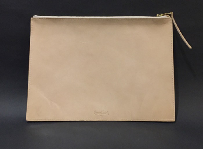 [ENGLAND]original “Margaret Howell” calfskin leather clutch bag.