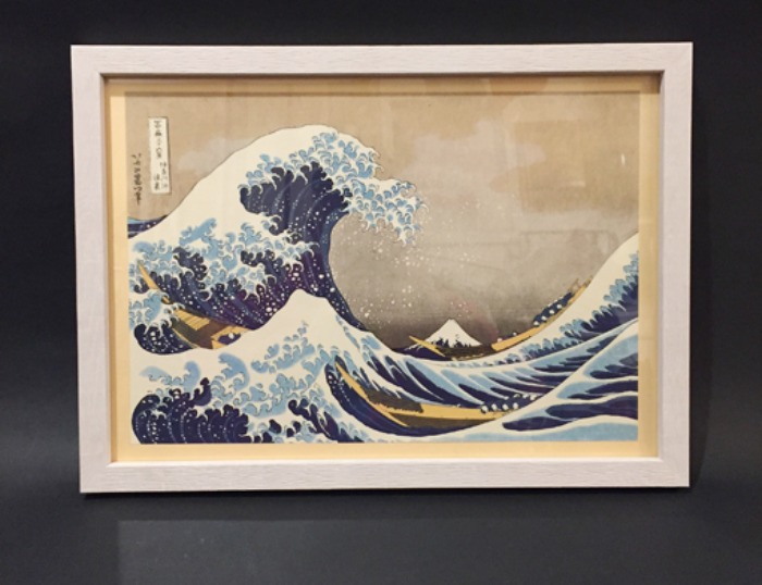 [JAPAN]Katsushika Hokusai &quot;the great wave off kanagawa&quot; frame 판화액자.