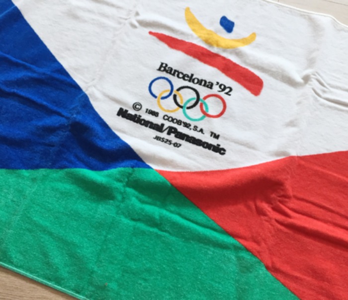 [U.S.A]92년 Barcelona olympic “National/Panasonic” big size towel.