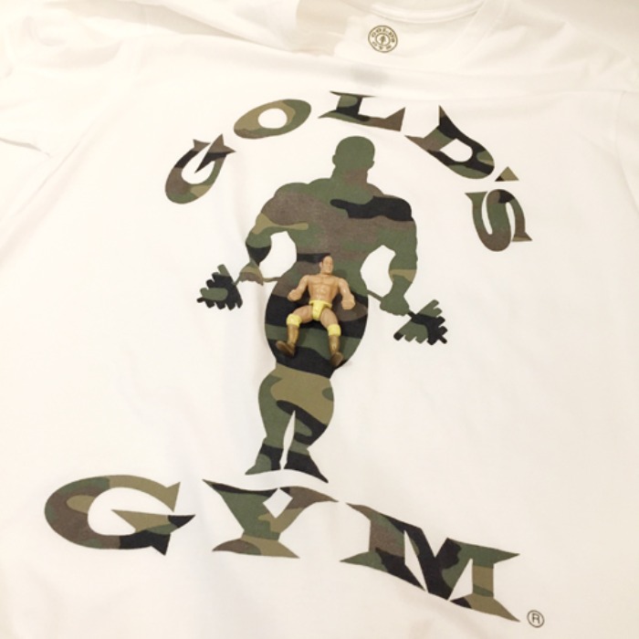 [U.S.A]GOLD’S GYM CAMO LOGO T-shirt.