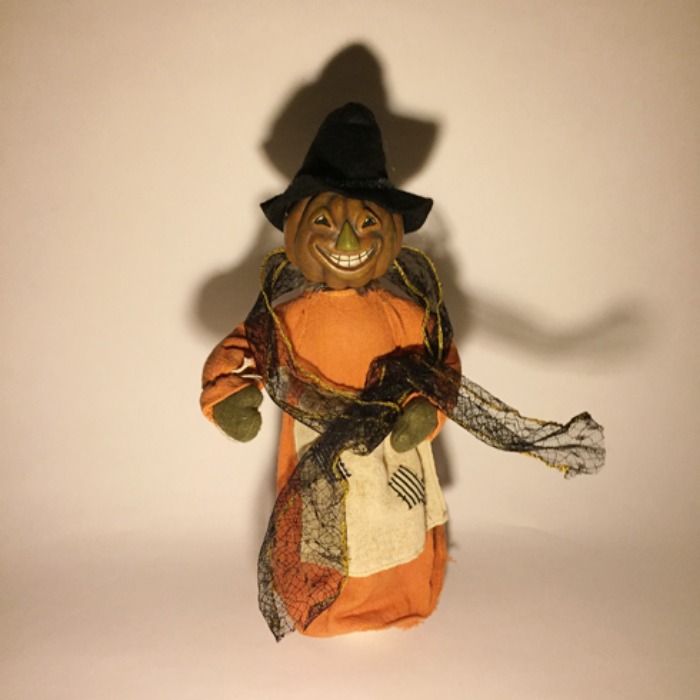 [U.S.A]70s vintage Halloween pumpkin Scarecrow plush doll.