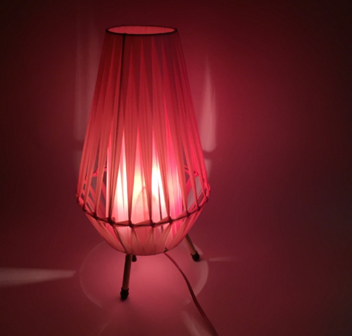 [JAPAN]80s mid-century &quot;pink&quot; stand lamp.