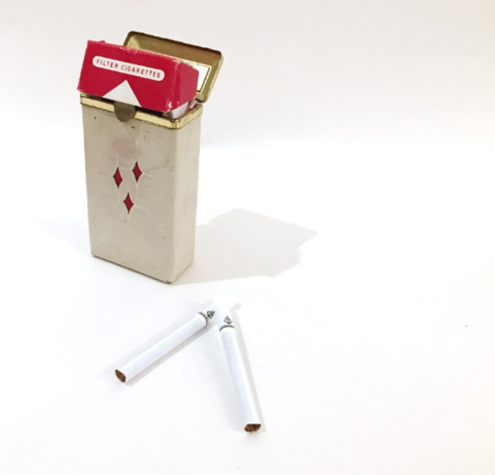 [U.S.A]60s ENGER KRESS mid-century cowhide cigarette case.