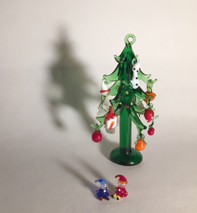[U.S.A]80s “Christmas tree” glass art 유리공예 objet.