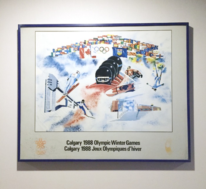 [U.S.A]1988 Calgary winter game Olympic original poster frame.