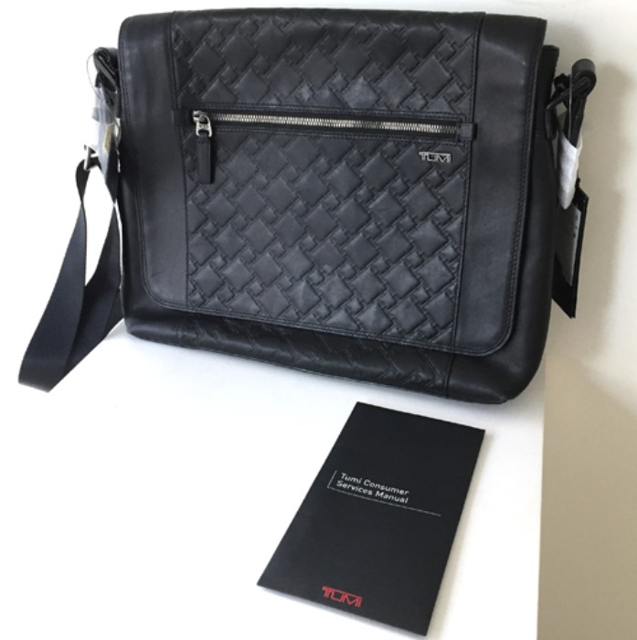[U.S.A]TUMI “Ticon” leather messenger bag.