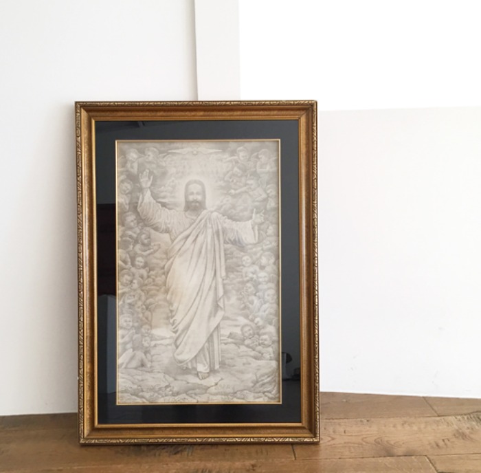 [U.S.A]70s “Jesus Christ” 예수님 antique frame.