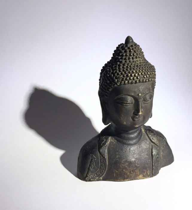 [JAPAN]50s Buddha head bronze statue(부처상).
