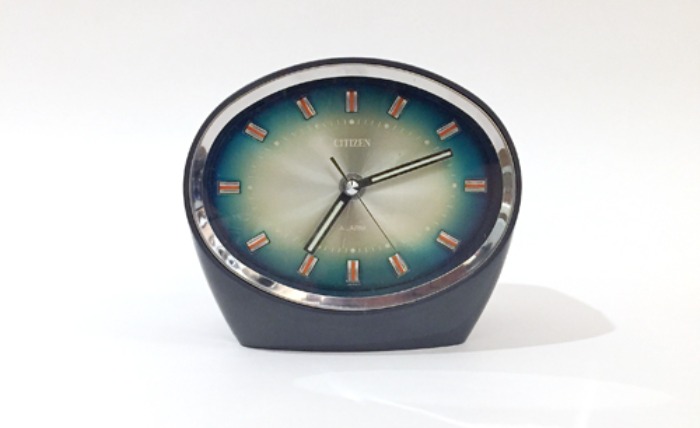 [JAPAN]80s CITIZEN SPACE-AGE DESIGN TABLE CLOCK(태엽시계).