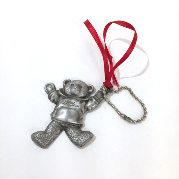 [U.S.A]90s L.L.Bean teddy bear iron key holder &amp; pendent.