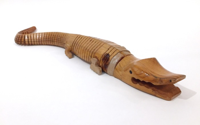[GERMANY]70s crocodile 악어 wood moving figure.