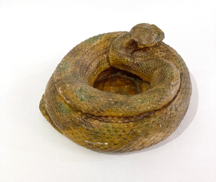 [U.S.A]70s Snake 뱀 candle-holder ceramic objet(캔들홀더).
