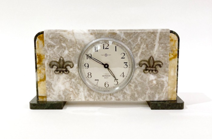 [JAPAN]60s antique SEIKOSHA 7 jewels marble 태엽식 대리석 wall clock.