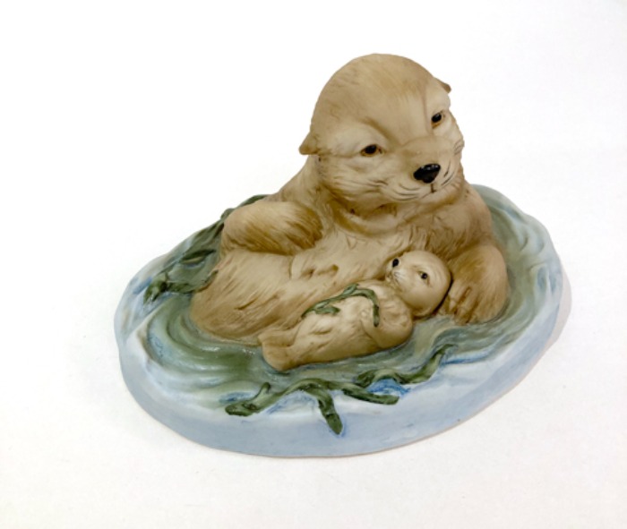 [U.S.A]80s “California sea otters(해달)” ceramic objet.