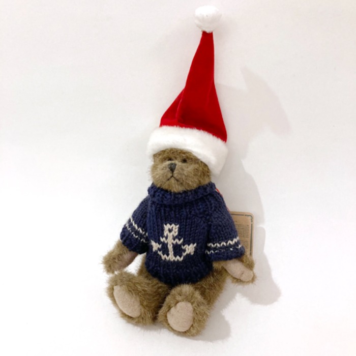[U.S.A]90s original “Teddy Bear” hand-made anchor knit santa figure.