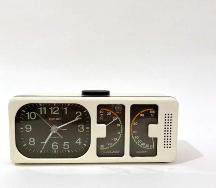 [JAPAN]80s SEIKO 온도계 &amp; 습도계 table clock.
