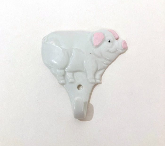 [U.S.A]70s Pig ceramic hook holder(벽걸이 후크).