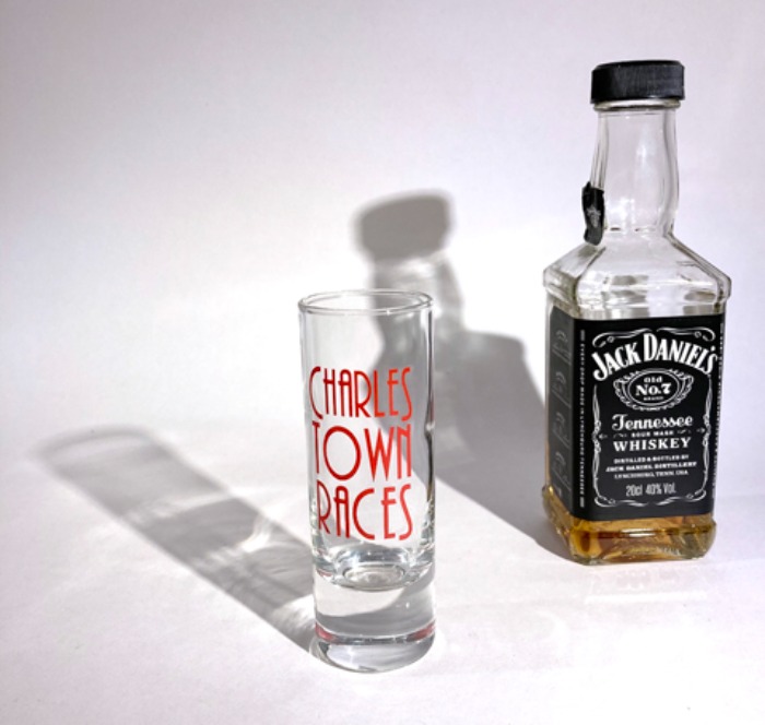 [U.S.A]80s Charles Town Races Casino whisky shot glass(샷잔).