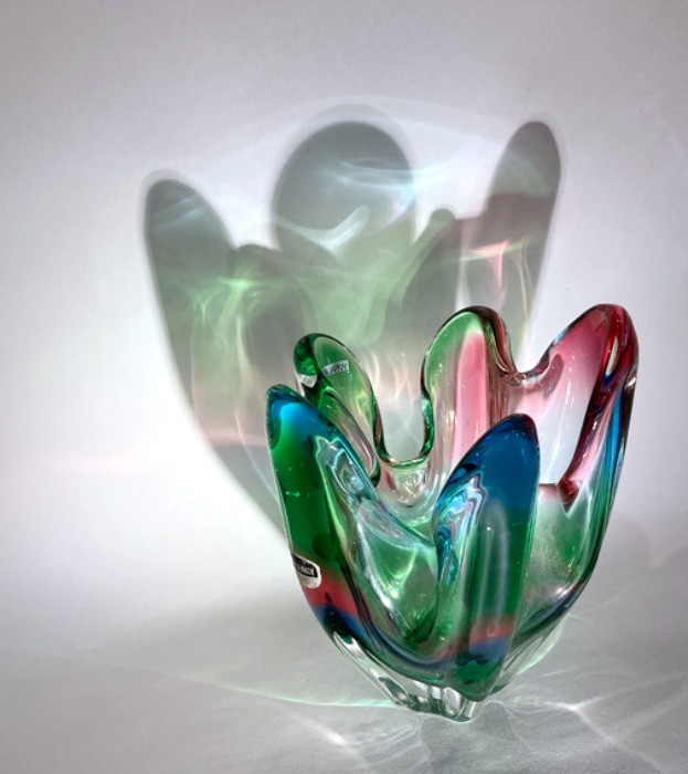 [JAPAN]70s Mid-century hand made blown 5색 glass vase(화병).