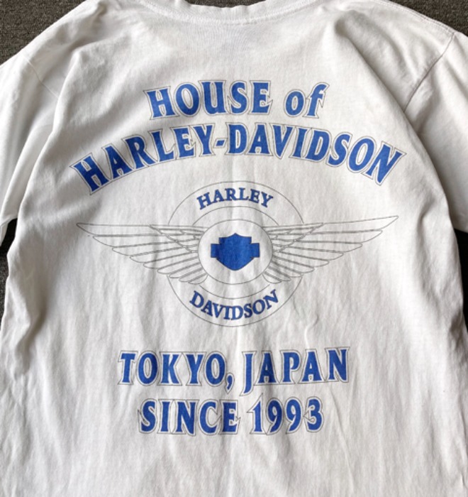 [U.S.A]90s Harley-Davidson &quot;Tokyo store&quot; vintage T-shirt.