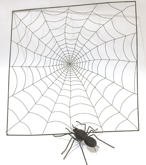 (미국산)Vtg 거미 &amp; 거미줄 iron spider web sculpture.