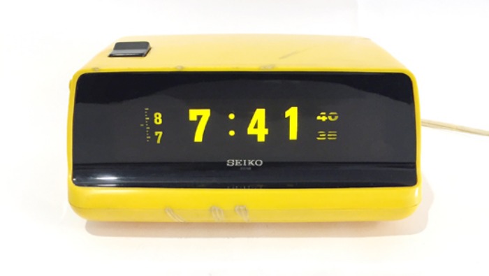 80s SEIKO 옐로우 컬러 flip-clock.
