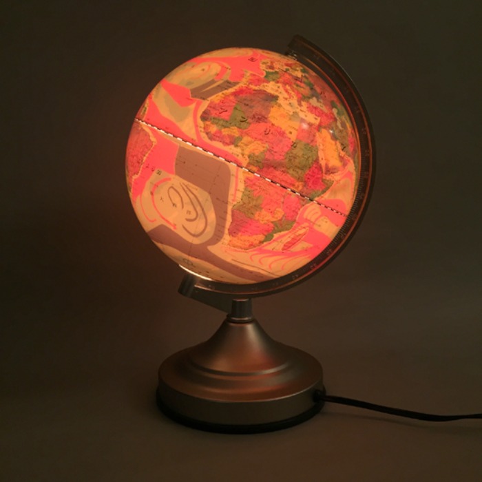 Vtg World globe 3단 터치 desk lamp(지구본).