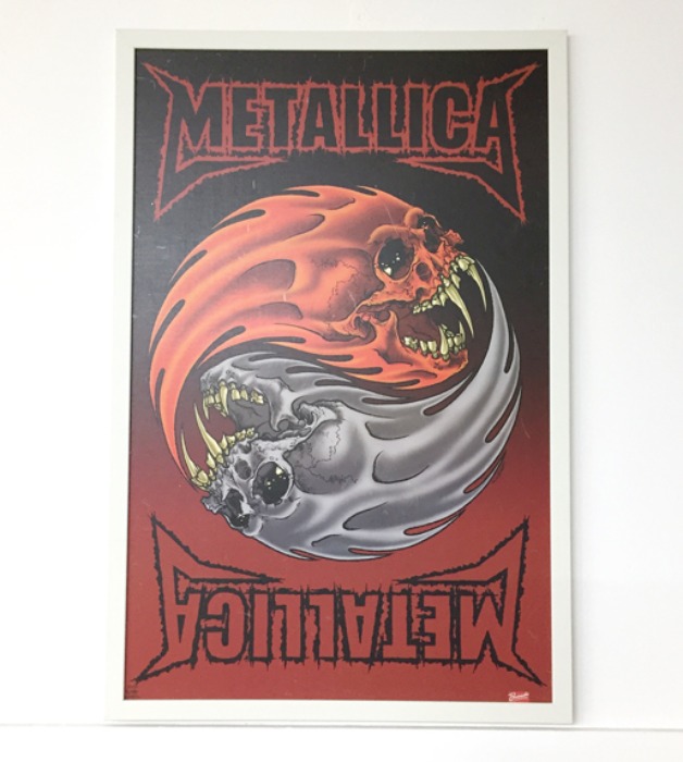 90s METALLICA “Yin Yang” PUSHEAD original poster frame(메탈리카 포스터 액자).