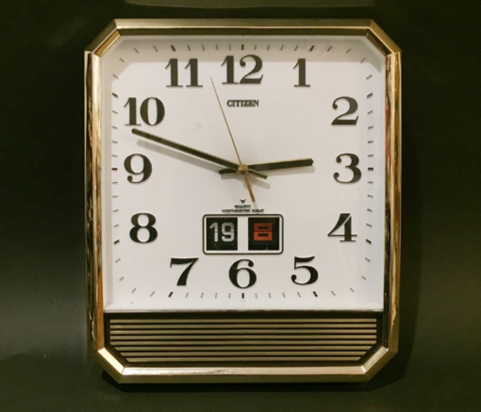 80s CITIZEN mid-century wall clock(벽시계).