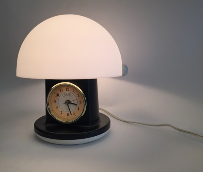 [JAPAN]90s mushroom 3단 터치 desk lamp &amp; clock(탁상시계램프).