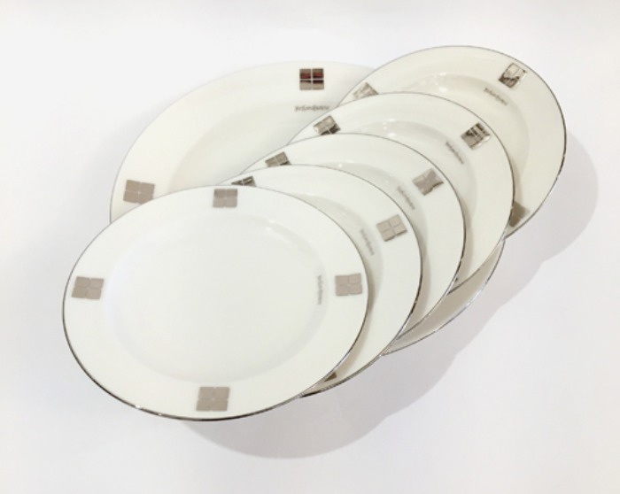 [JAPAN]Yves Saint Laurent x YAMAKA collection plate 5 set(입셍로랑 접시).