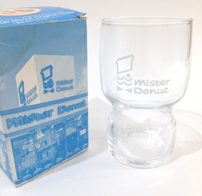 [JAPAN]80s mister Donut 35주년 기념 glass cup.