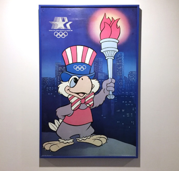[U.S.A]80s 1984 LA Olympic mascot Sam original poster frame.