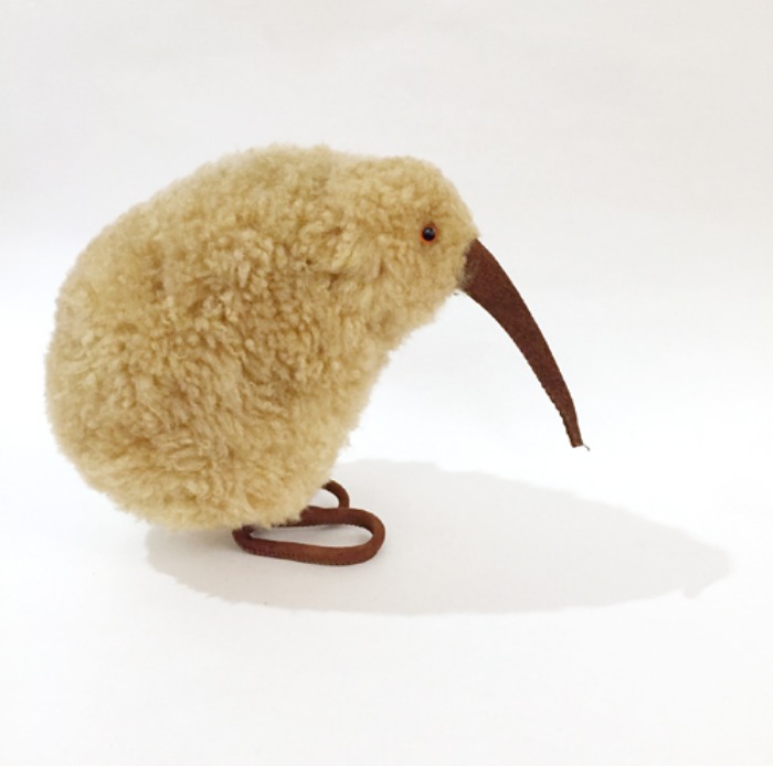 [NEW ZEALAND]MAXWELL HAY “KIWI BIRD” lambswool/leather 키위새 animal toy.