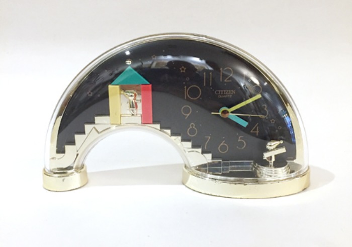 [JAPAN]80s CITIZEN mid-century desk clock.