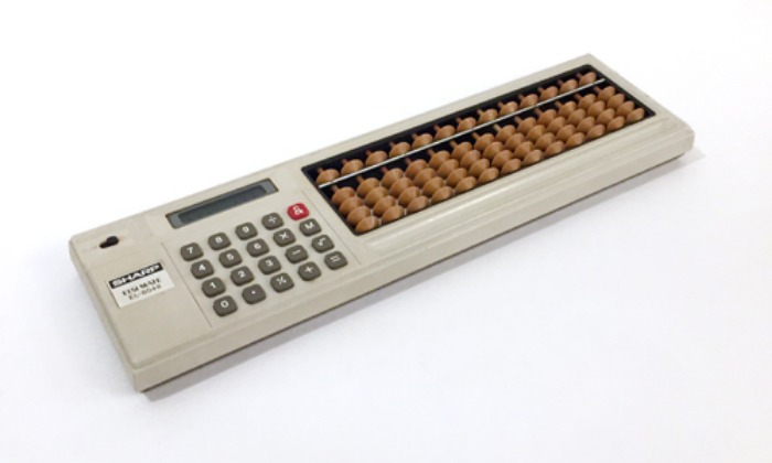 [JAPAN]70s SHARP mid-century modern design abacus calculator 전자계산기/주판.