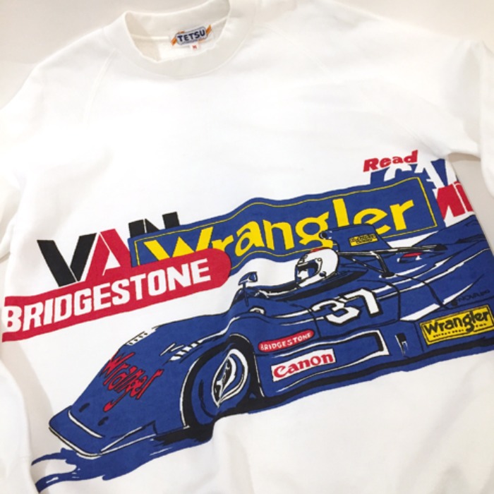 [JAPAN]90s “Wrangler x VAN x Marlboro x BRIDGESTONE” sweatshirt.