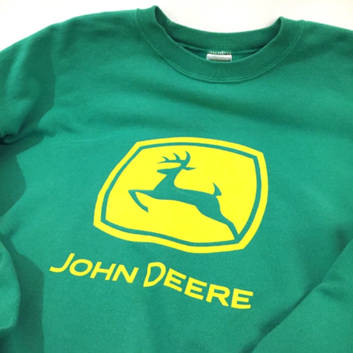 [U.S.A]vtg “JOHN DEERE” logo printed sweatshirt.