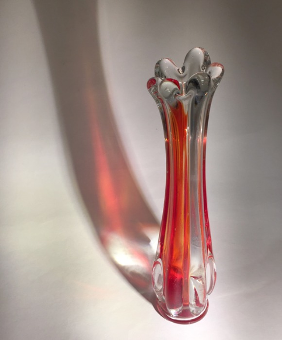 [U.S.A]80s hand-made design glass vase(화병).