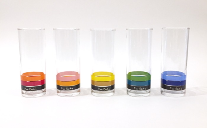 80s “Pierre Cardin x Sasaki glass” mid-century glass 5 set.