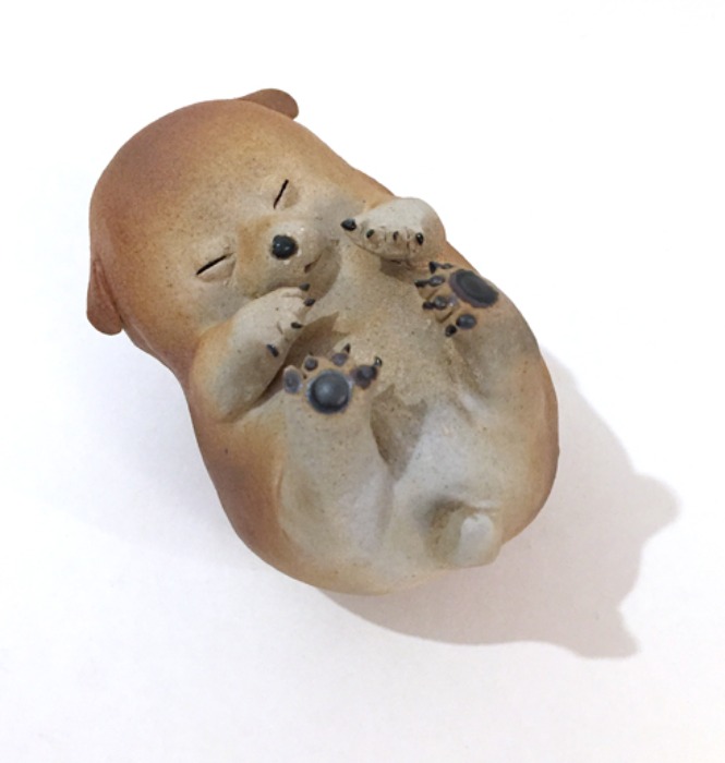 [U.S.A]80s “Sleeping Dog” ceramic objet(잠든 강아지 도자기).