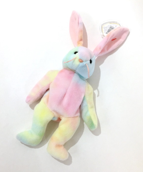 [U.S.A]90s Beanie Babies rabbit “Hippie” tie-die doll.