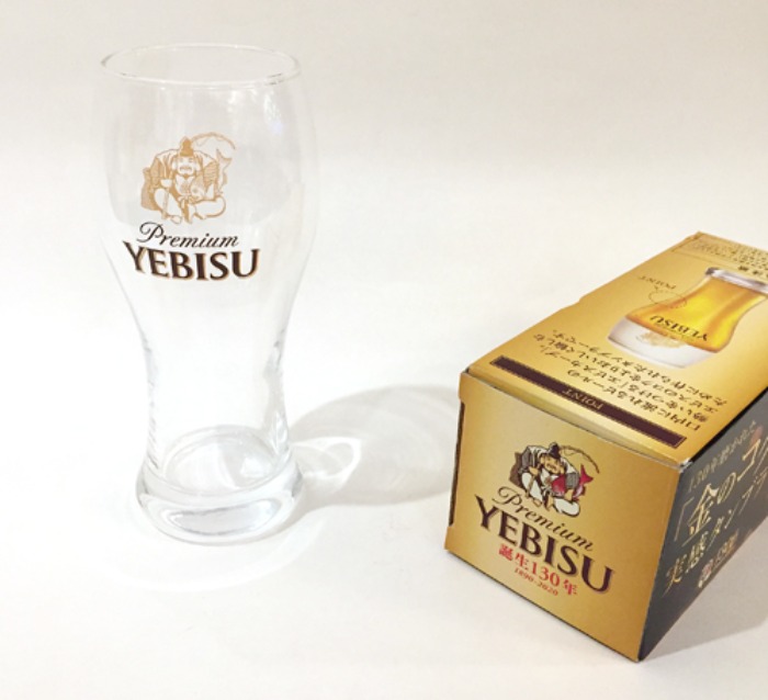 [JAPAN]90s YEBISU 370ml beer glass(맥주잔).