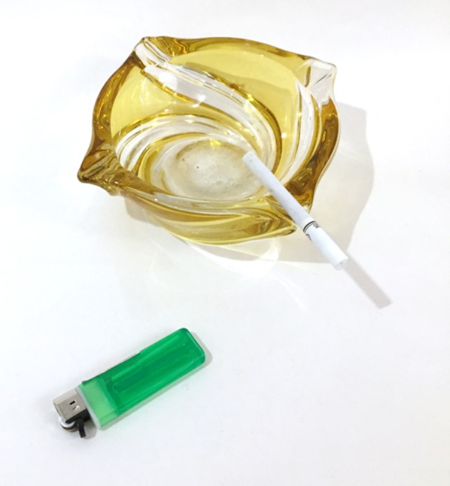 [ITALY]80s hand-made glass ashtray(재떨이).