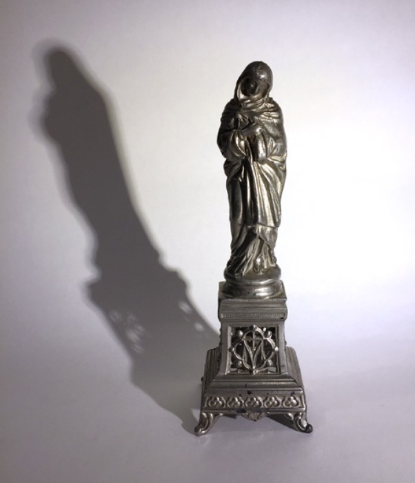 [FRANCE]70s “Maria” tin hand-made statue objet(성모마리아상).